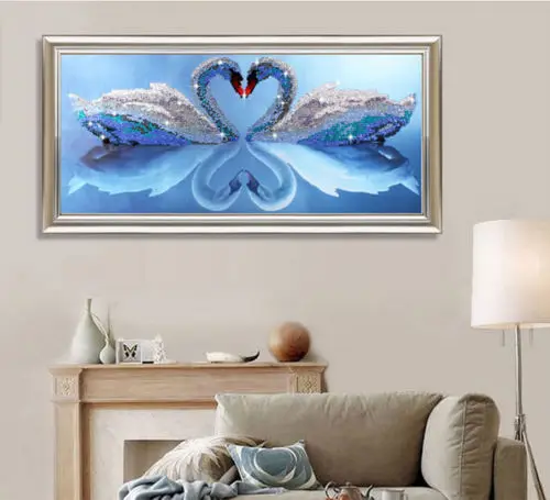 5D Schwan Stickereien Mosaik Diamant Malen Kreuzstich Satz Wohndeko Handwerk T | Дом и сад