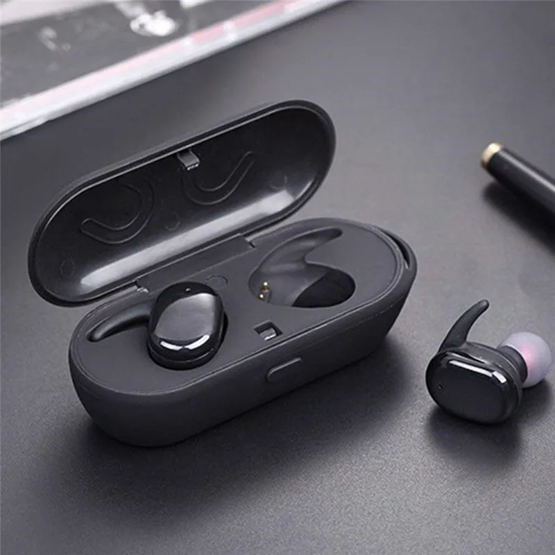 Настоящие беспроводные наушники Bluetooth Dual V4.1 Встроенный микрофон зарядный чехол