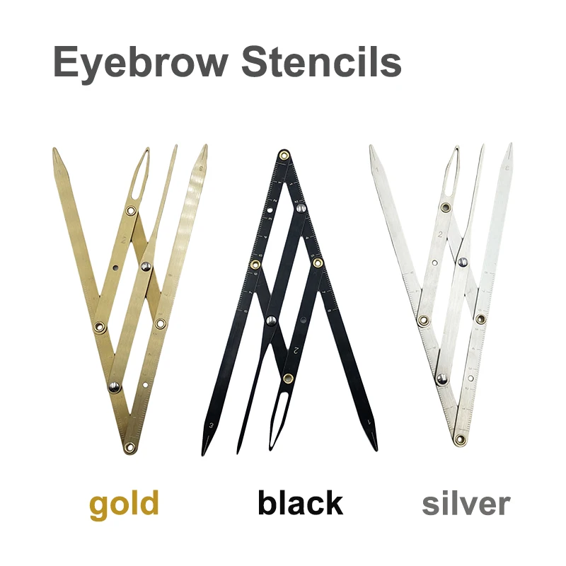 1pcs Permanent Makeup Supplies Golden Ratio Caliper Eyebrow Ruler Microblading Accessories Eyebrow Stencil Tattoo Measure Tools microblading accessories disposable eyebrow shaping sticker auxiliary template eyebrow stencil permanent makeup tools supplies