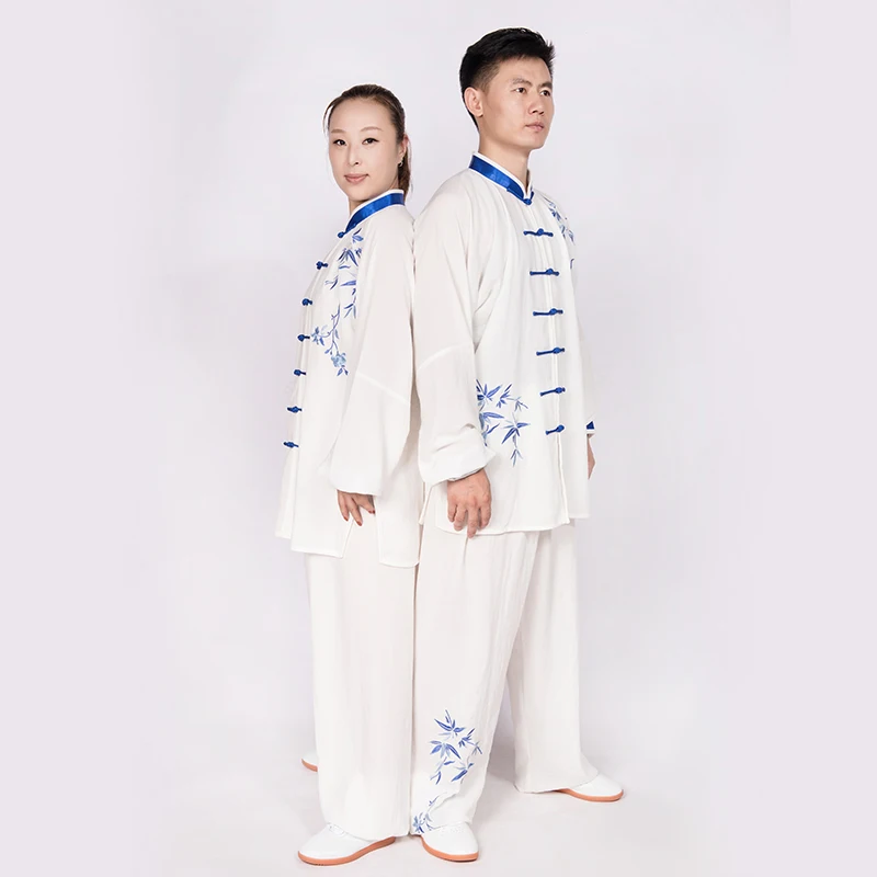 Одежда Yiwutang Tai chi китайская форма для кунг фу льняные костюмы ушу дышащая вышивка