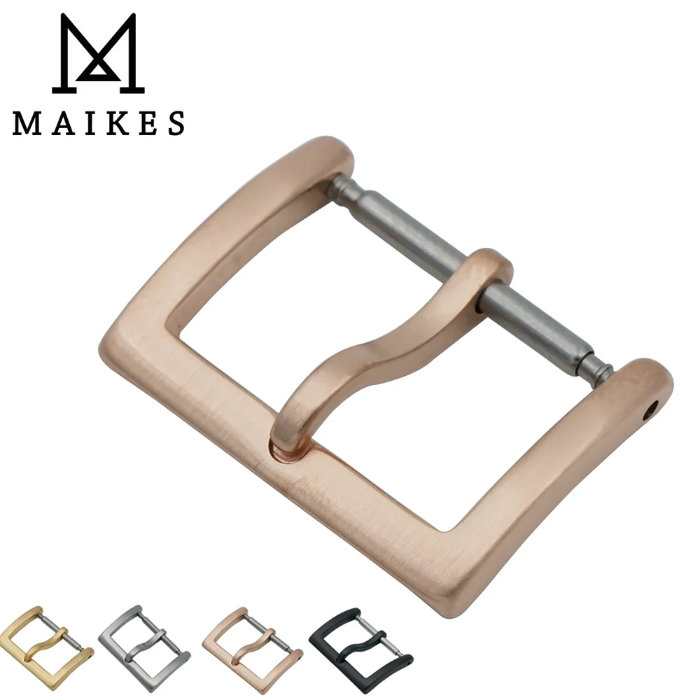 MAIKES высокое качество Ремешки для наручных часов из нержавеющей стали Пряжка 16 мм