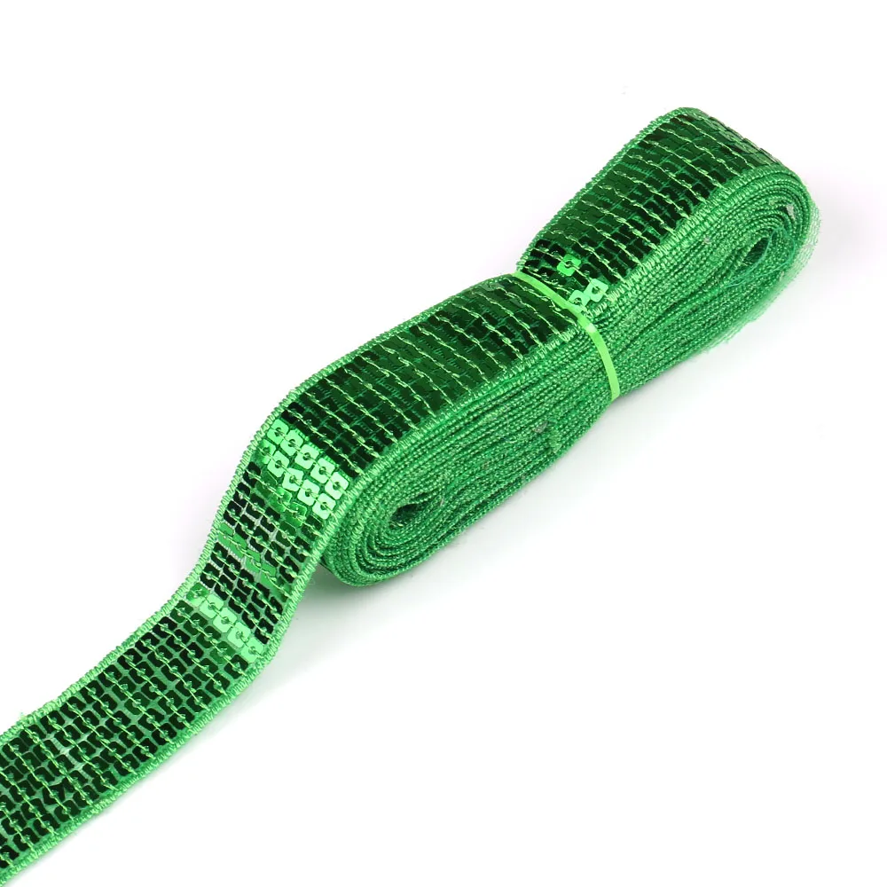 NBHB 5 ярдов 5-ряда квадратных DIY блестящие Бисер блестки ленты кружевной ткани отделка для Танцы сценический костюм одежды шляпа украшения