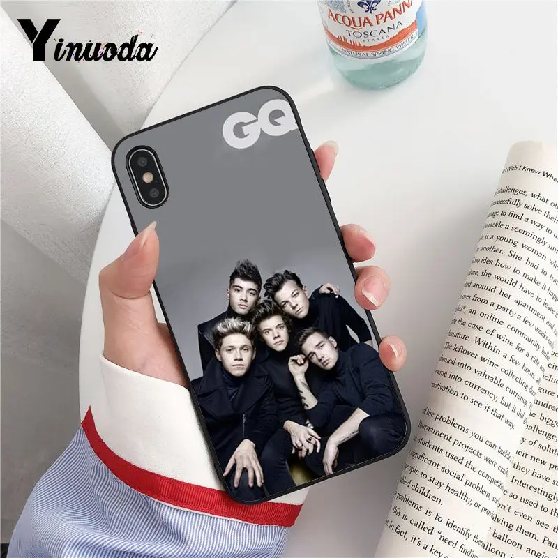 Yinuoda 1D one Diretion черный мягкий чехол для телефона из ТПУ iPhone 8 7 6 6S Plus 5 5S SE XR X XS MAX Coque Shell