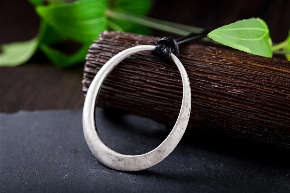 Ожерелье в форме круга Женские ожерелья и подвески Старинные серебряные