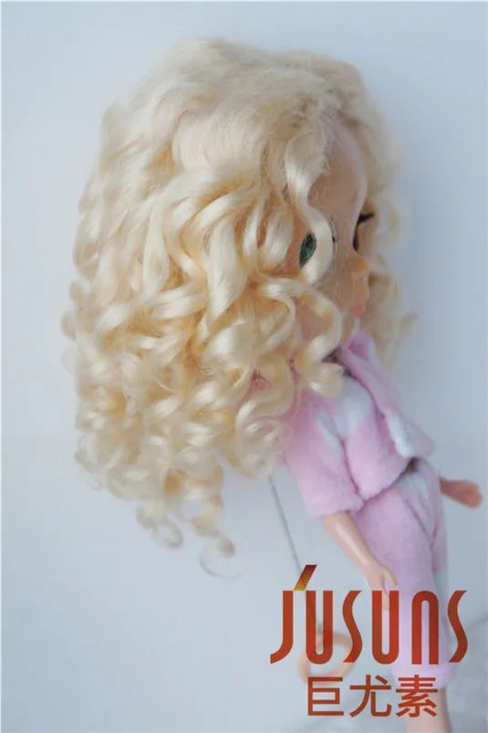 JD039 10-11 дюймов Популярные Длинные волны BJD парик для куклы мохеровый новейший из мягкого мохера волос для BJD куклы высокого качества куклы аксессуары