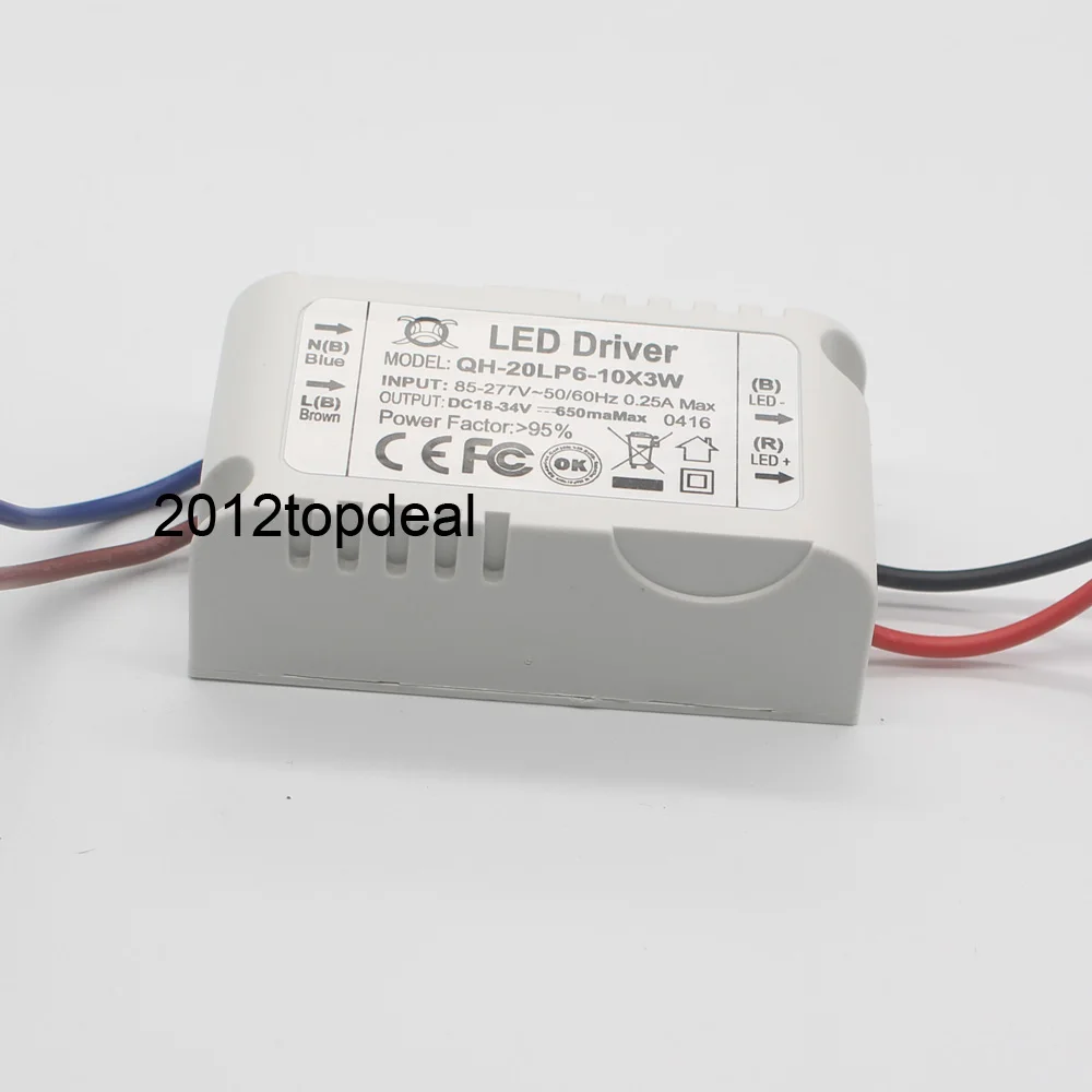 AC 85-265V 1-2x3w 2-4x3w 6-10x3w 10-18x3w 18-30x3w 600mA 650mA Светодиодный драйвер Трансформатор для