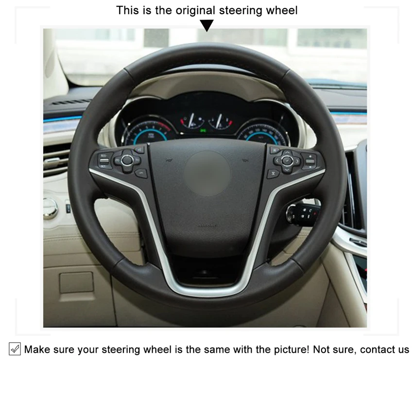 MEWANT черная замша искусственная кожа для Buick Lacrosse 2013 2014 2015|Чехлы на руль| |