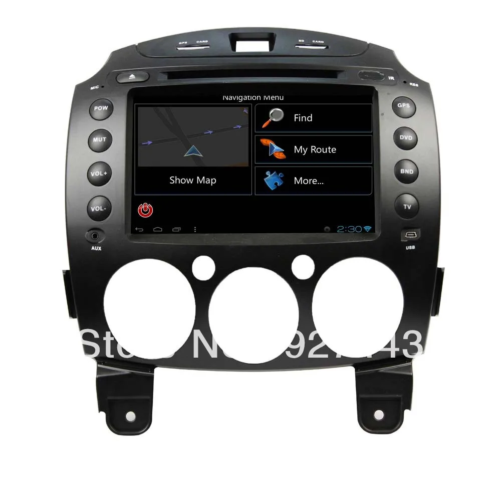 8inch Android 4.0 Auto Media DVD Player for Mazda2(2010-2012)with GPS Navigation 3G WiFI PIP IPOD CD TV ODS etc.Free Shipping! | Автомобили