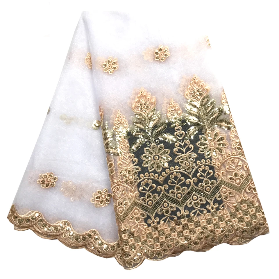 Последняя французская кружевная ткань в нигерийском стиле 2019