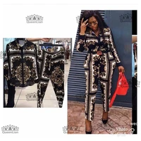 2019 new fahsionl xxxxlafrican clothes for lady dashiki top and pants suit dress xftz03