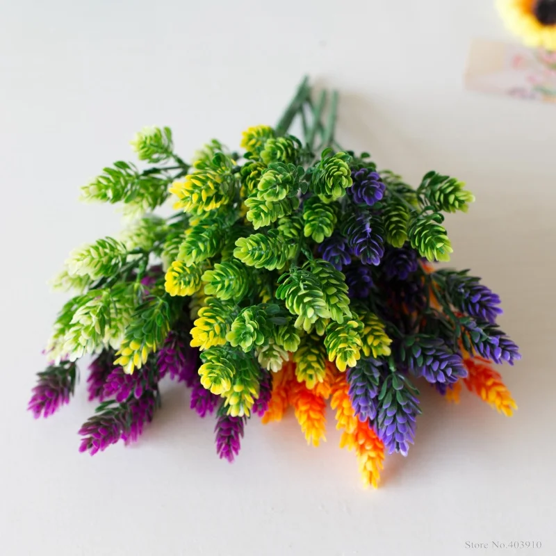 Дешевые рождественские искусственные растения pinecone цветок bromegrass декоративное