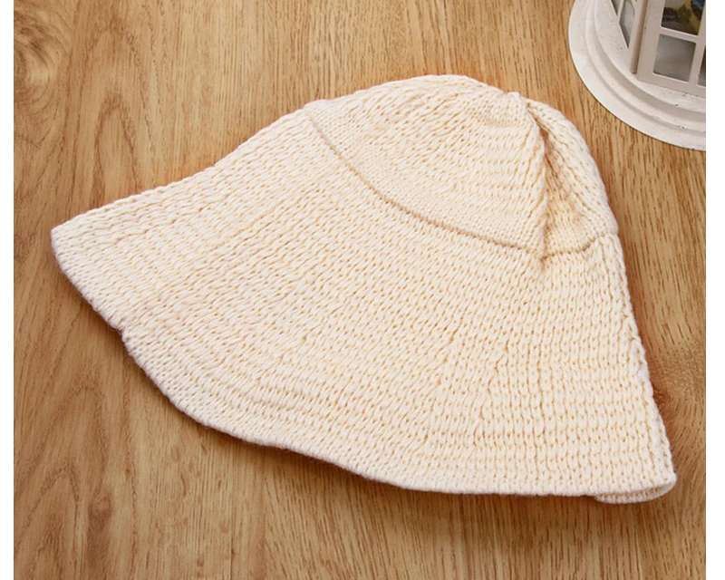 Fahion Hats for Girls Winter Knitted Children's Large Flower Shape Wool Cap Baby Girl Clothing Accessories 1-5 Y | Детская одежда и