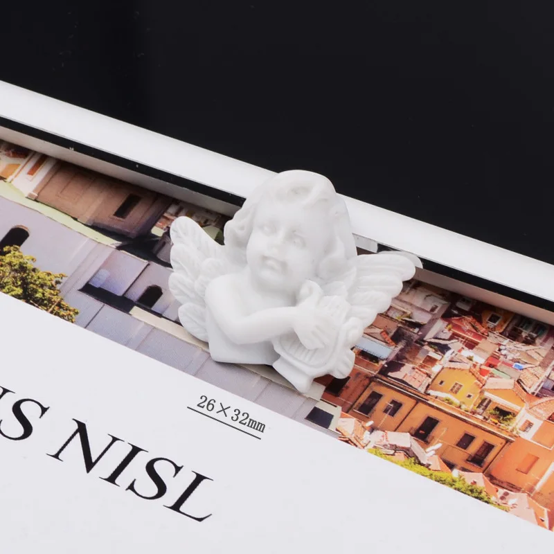 5 шт. Новый барокко белый Ангел из смолы фурнитура ремесла Подвески сделать Diy