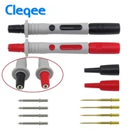 cleqee p8003 p8001 1set 2pcs multimeter probe replaceable gilded needle multi purpose test pen