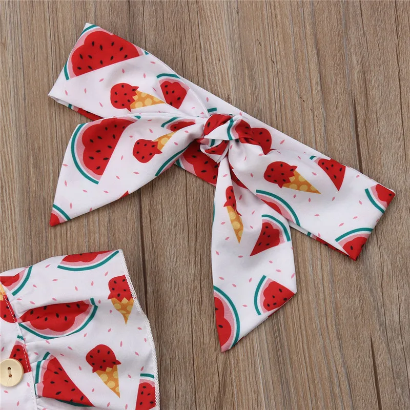 2019 летняя хлопковая одежда без рукавов с арбузом повязка на голову костюм наряд