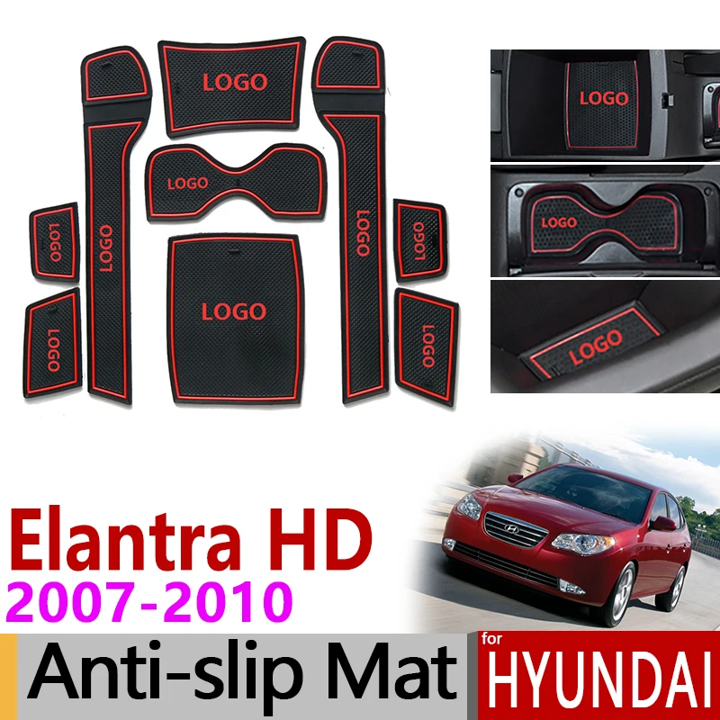 Нескользящие ворота Слот коврик резиновая подложка для hyundai Elantra 2007 2010 2009 2008 HD Avante