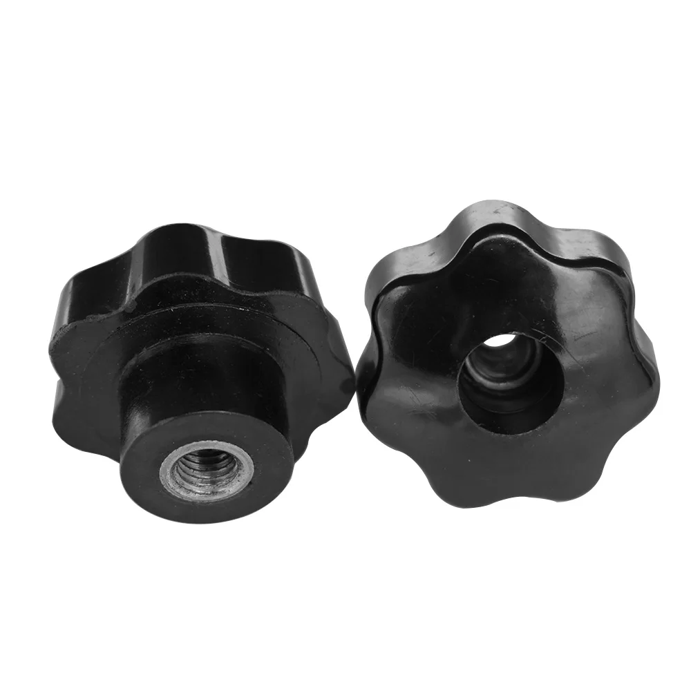 

M5/M6/M8/M10/M12 Female Thread Star Knob Handles 7 Star Shaped Through Hole Clamping Nuts Knobs