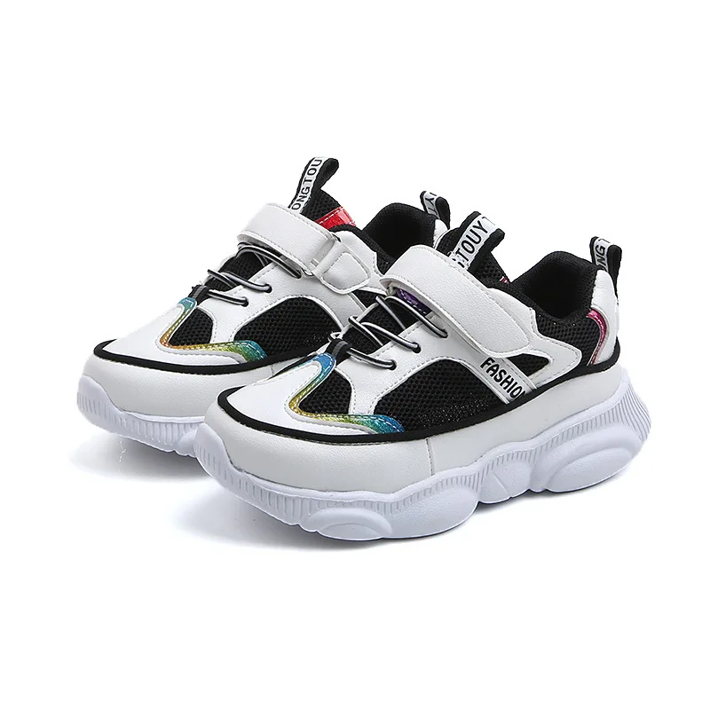 Boys Girls Sports Shoes Spring Autumn New Children's White Net Fashion Sneakers Kids Running Size 26-36 | Детская одежда и