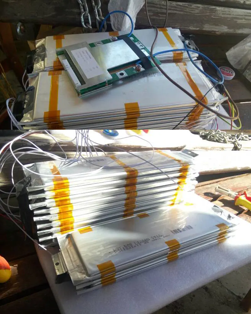 Полимерный литий-ионный аккумулятор высокой мощности 3C 3,7 V 52Ah LiPo аккумулятор для настройки 24V 36V 48V 72V 50 ah электрический велосипед с UL1642