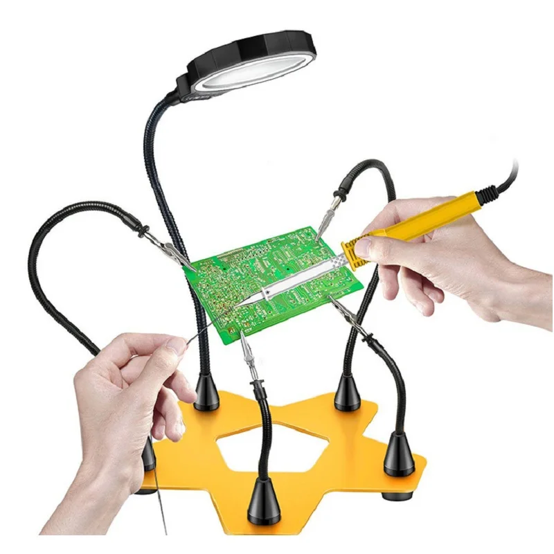 Сварочная пластина Multi-function зарядка 3X лупа алюминиевый сплав паяльная станция PCB