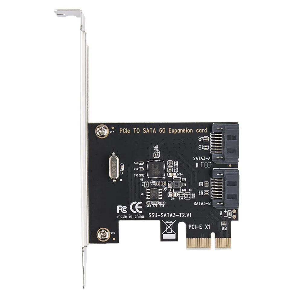 Внутренний преобразователь Superspeed PCI E 2 0x1 на порта SATA III 6 внутренний Express адаптер