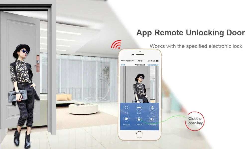 (1 комплект) новейший Wi Fi/беспроводной дверной глазок с камерой 7 дюймовый ЖК