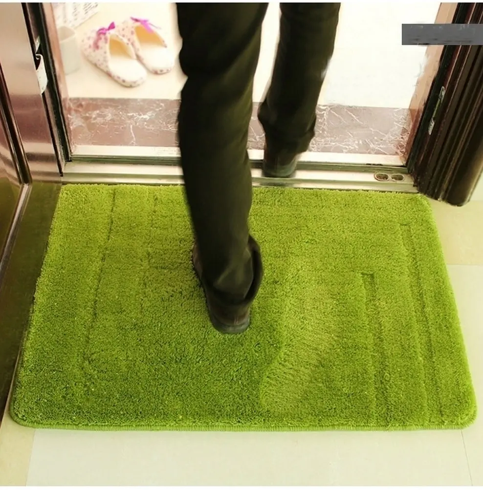 

NiceRug Green Lawn Water Absorption Long Plush Shaggy Rugs Anti-Skid Area Rug Dining Room Carpets For Living Room Decoration