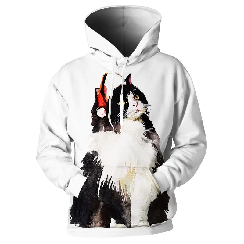 

YOUTHUP 2020 Animal Hoodies Men Women Hooded Hoodies Cat&Dog 3d Print Kawaii Sweatshirts Unisex 3d Pullover Harajuku Kawaii Tops