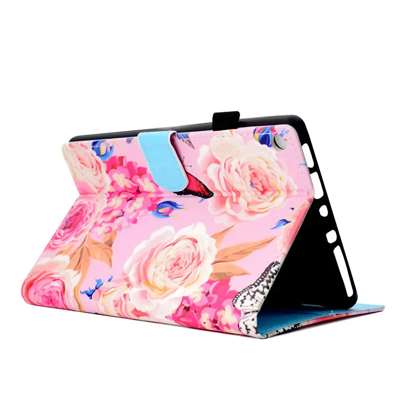 Flower butterfly Case For Amazon Kindle Fire HD 8 2017 7th Generation Funda Cover kindle HD8 2016 6th Stand Capa Shell |