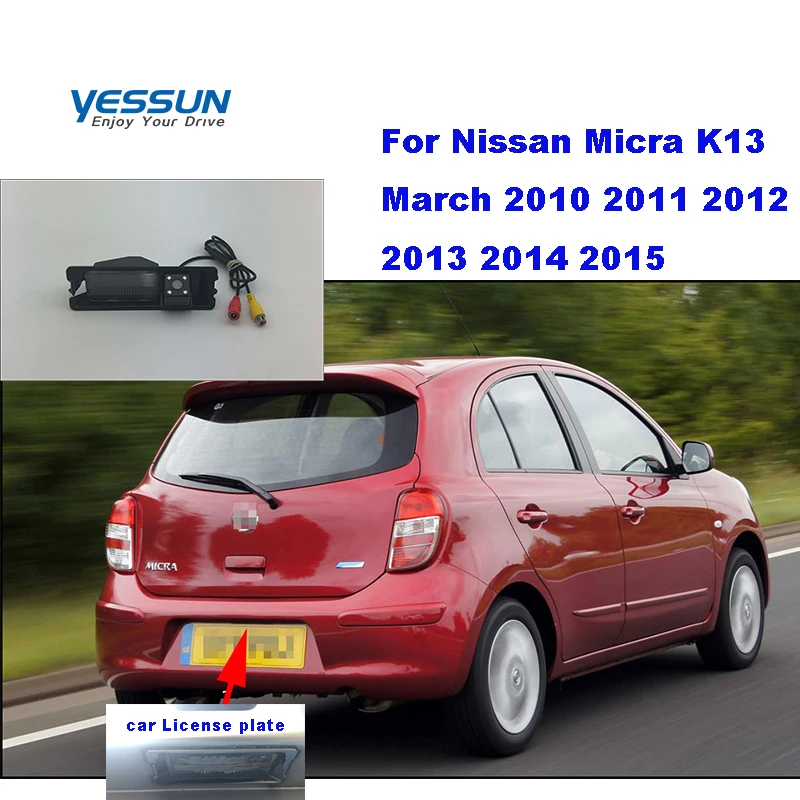 Автомобильная камера заднего вида Yessun для Nissan Micra K13 март 2010-2015 Рено сандеро