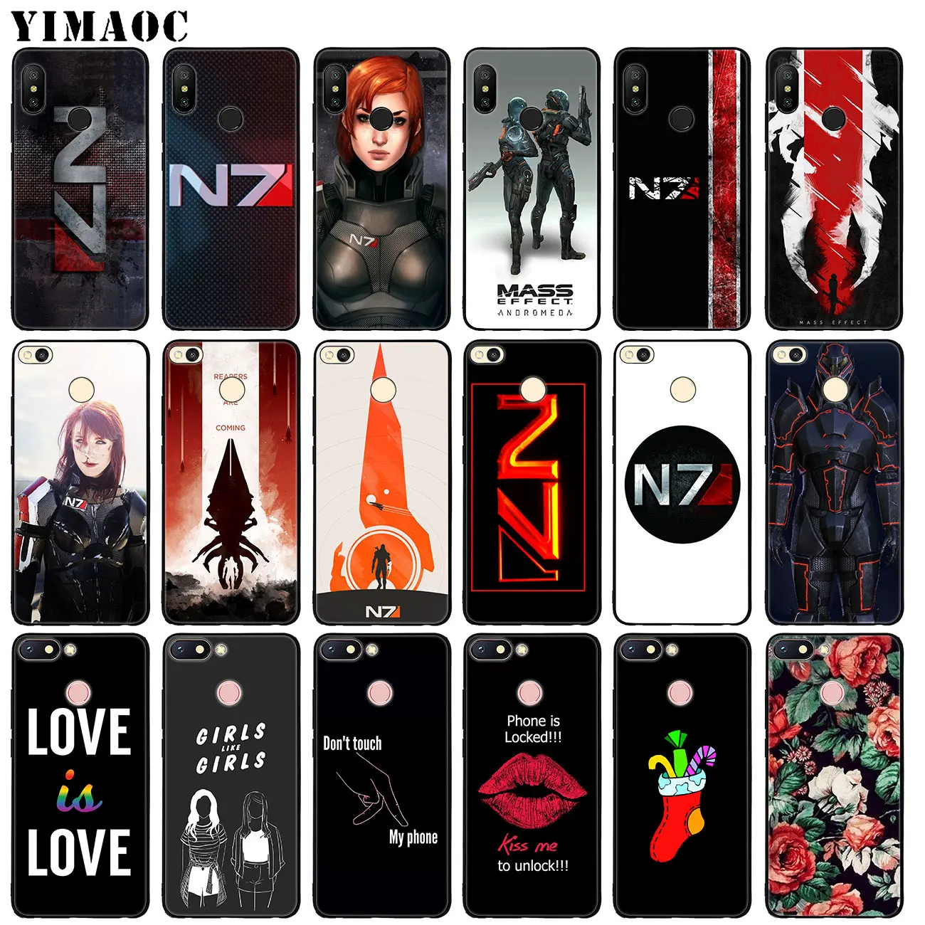 Мягкий силиконовый чехол YIMAOC N7 для Xiaomi MI 10 9 9T CC9 CC9E A3 Pro 8 SE A2 Lite A1 Mi10 Mi9|Бамперы| |