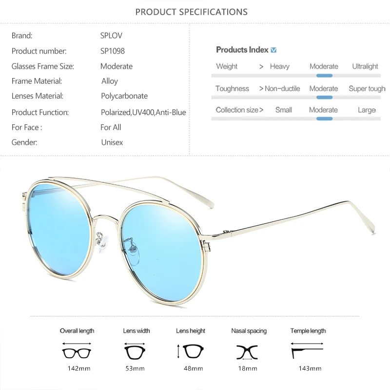 SPLOV новинка поляризованные солнцезащитные очки для мужчин и женщин Мужская