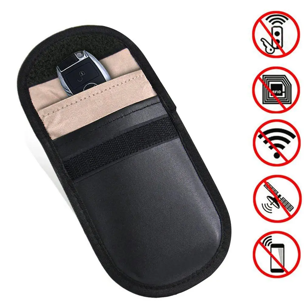 

Car Key RFID Anti-Magnetic Anti-Theft Anti-Radiation Shielding Key Bag Key Shielding Blocking Cover Key Signal Shielding Packet