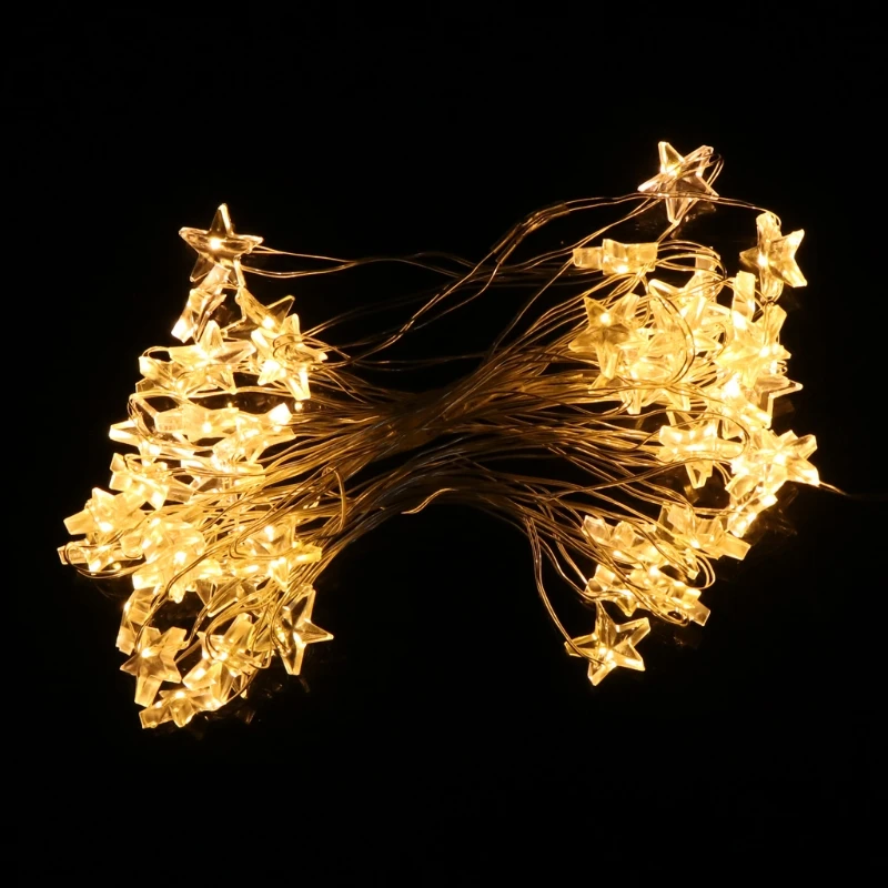3 м 30LED звезда серебряная проволока струнные огни AA на батарейках сказочные