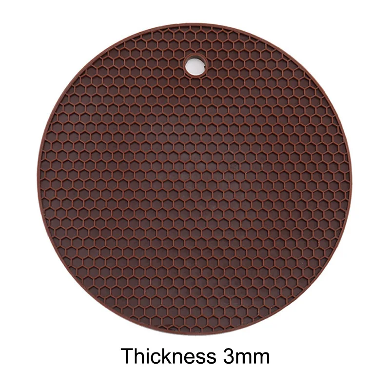 3mm Brown Силиконовая чашка коврик красочные желе фрукты форма подставка Творческий нескользящий изоляционный коврик термостойкие подставки - Цвет: 3mm Brown