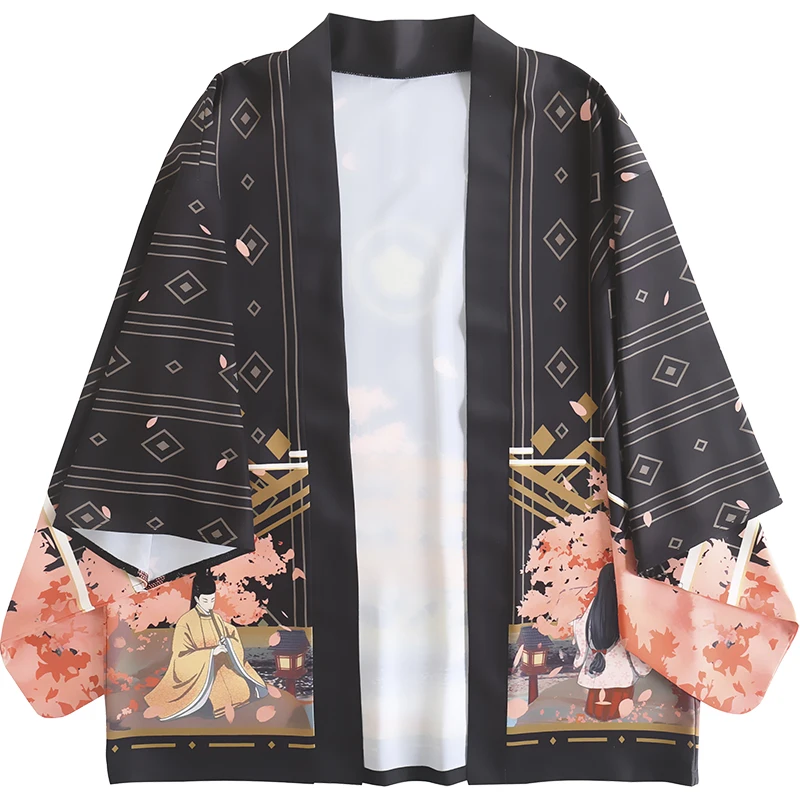 Кимоно Genji monogatari в японском стиле Haori Yukata модный летний солнцезащитный кардиган