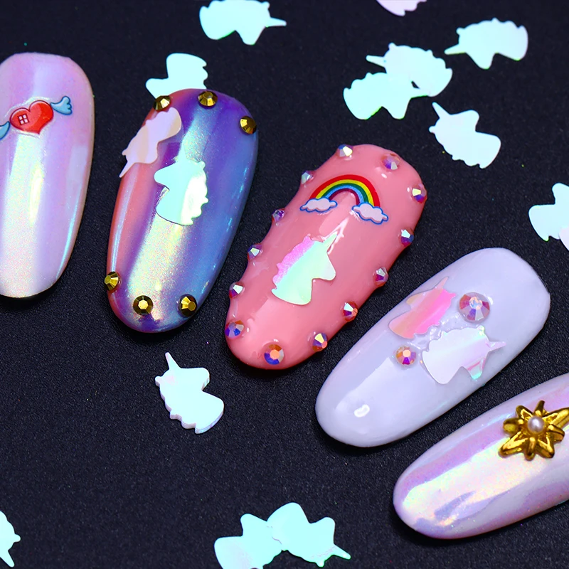BORN PRETTY AB Цвет ногтей блестки Розовый Радужный дизайн украшение Nailart УФ гель