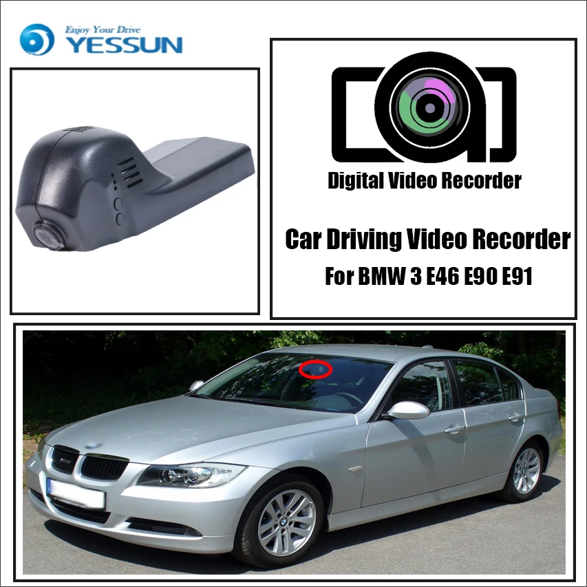 

Мини-видеорегистратор YESSUN для BMW 3, E46, E90, E91, Wi-Fi, Novatek 96658