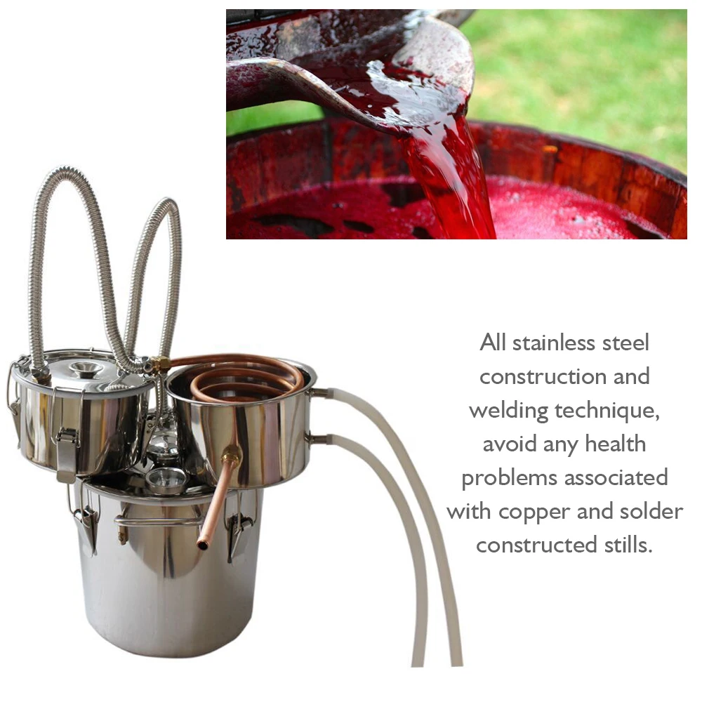 Электрический дистиллятор спирта бытовой нержавеющая сталь воды алкоголь