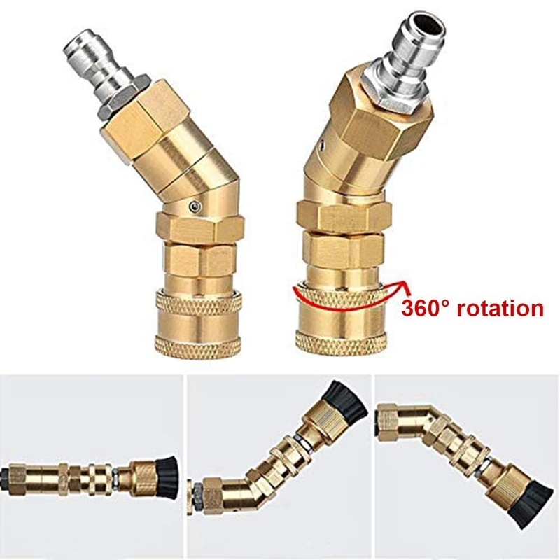 Pressure Washer Accessories Kit 7 Power Spray Nozzle Tips 360 Degree Quick Connecting Pivoting Coupler 1/4 Inch 4500 | Автомобили и