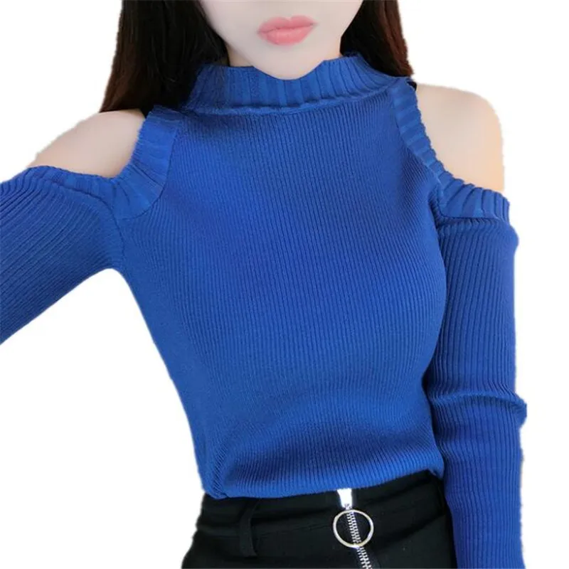 2017 модные сексуальные однотонные повседневные Пуловеры женские водолазки