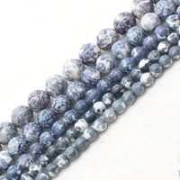 wholesale 3 14mm gray snow jaspers round loose beads 15 bjr11for jewelry making can mixed wholesale