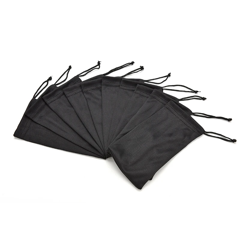 

soft eyeglasses bag glasses case black color 17*8.5cm Soft Cloth Sunglasses Bag waterproof leather sunglasses pouch 1pcs