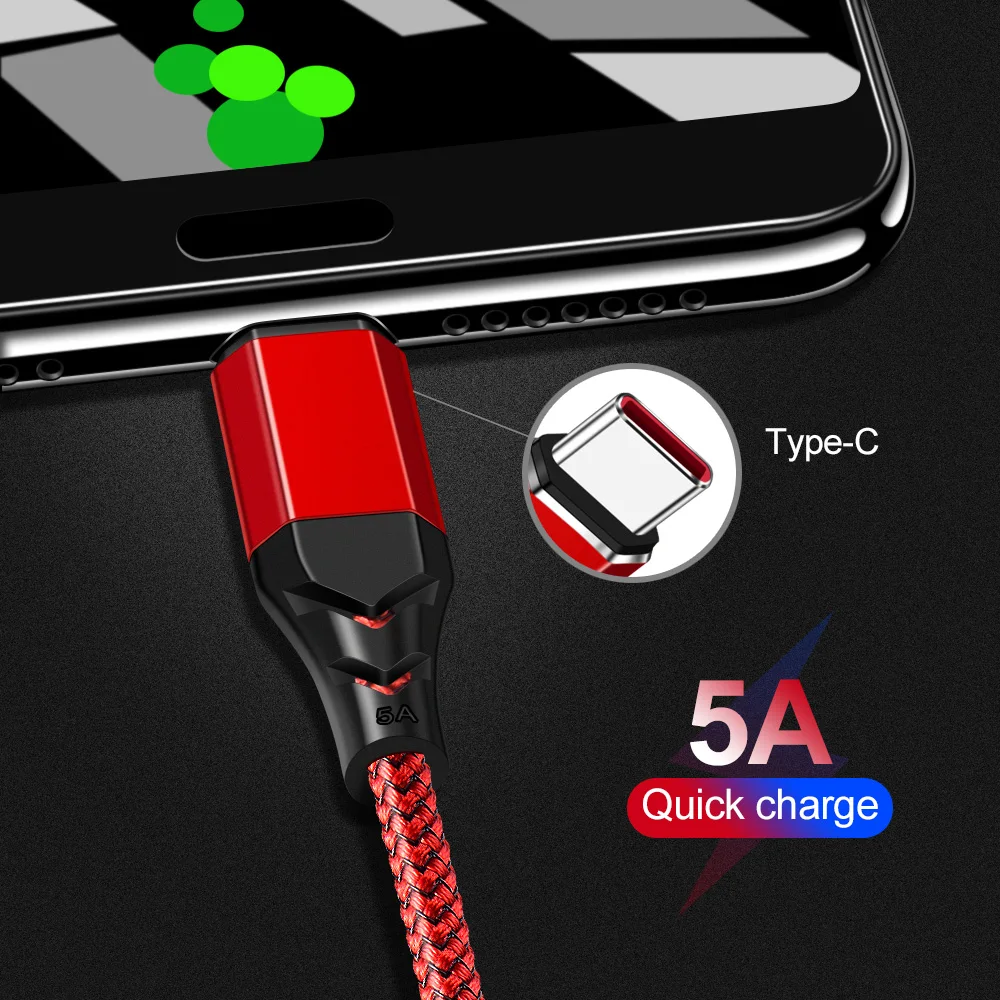 OLAF Быстрая зарядка 3 0 5A USB type c кабель для Huawei p20 p10 p9 Mate 20 Pro 2A передачи данных Samsung s9 s8