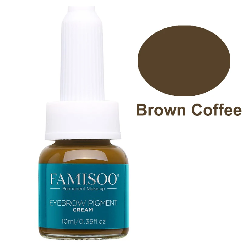 

FAMISOO 1 шт. микроблейдинг, пигмент для перманентного макияжа бровей, коричневый Блестящий пигмент для бровей, чернила для тату-машинки
