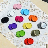 25pcs colored round flattened bottle cap necklace jewelry accessories diy hairbow crafts metal inside 25mm tinplate