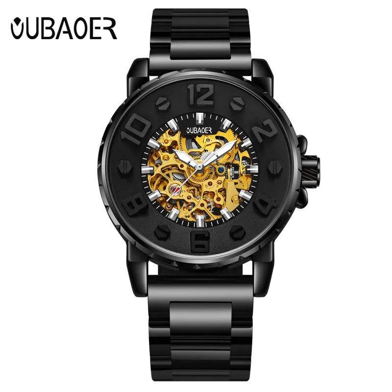 OUBAOER Top Brand Luxury Men's Watches Men Casual Military Business Clock Male Clocks Sport Mechanical Wrist Watch | Наручные часы