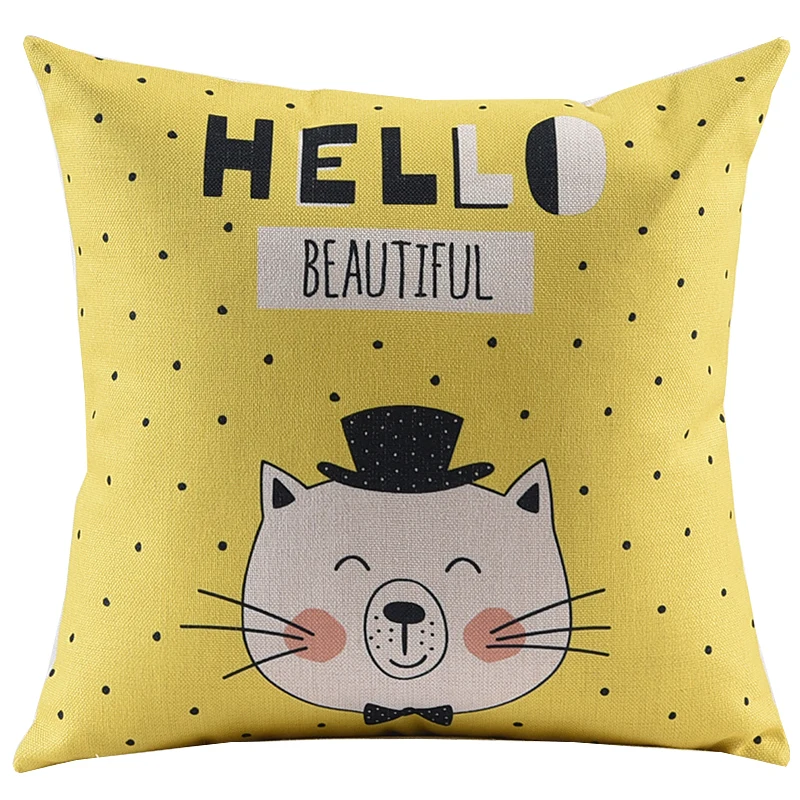 Наволочка для подушки с героями мультфильмов наволочка цветами декоративные