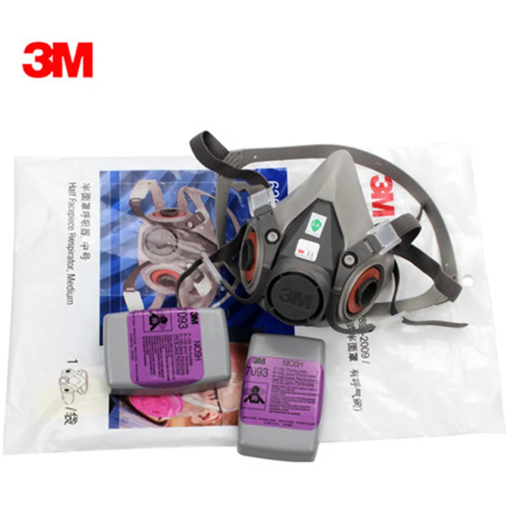 3M6200+ 7093 фильтр пыли эффективный пыленепроницаемый набор Пылезащитная Автомобильная выхлопная противотуманная дымовая маска