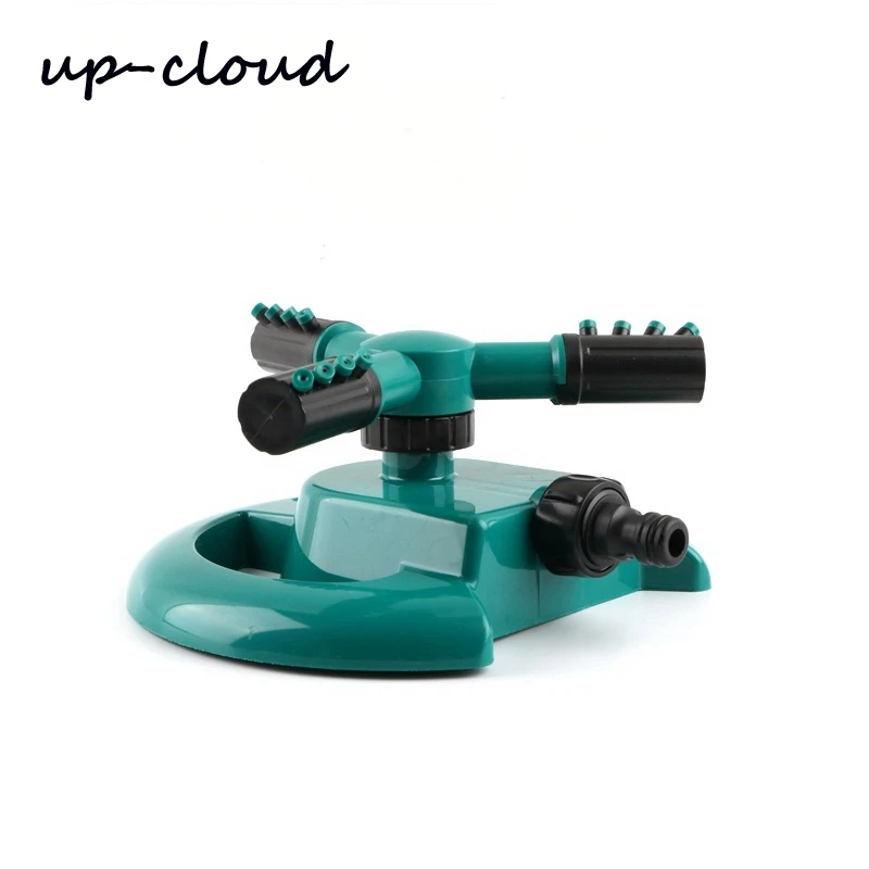 

1pc UP-CLOUD Plastic 360 Degree Rotating Sprinkler Garden Irrigation Lawn Watering 16mm Soft Hose Sprayer 1/2" Quick Connector